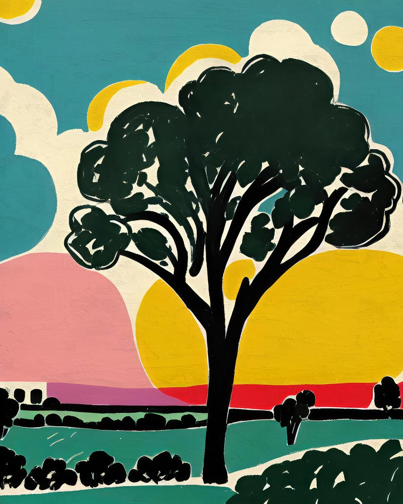 retro-beach-poster-painting-anime-style-summer-landscape-illustration